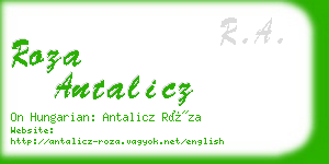 roza antalicz business card